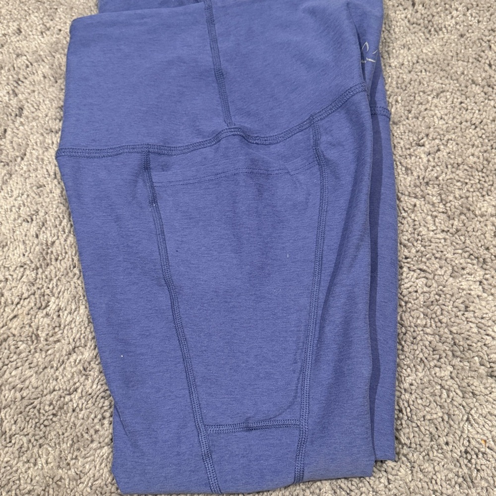 Spacedye Out Of Pocket High Waisted Midi Legging, Indigo Heather, Size Small - Picture 7 of 7
